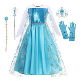 Vestido Infantil Frozen Elsa Importado Pronta Entrega