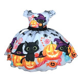 Vestido Infantil Halloween Novidade Imperdível+ Boina Brinde