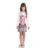 Vestido Infantil Jacquard Com
