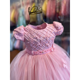 Vestido Infantil Jardim Encantado Rosa Bosque Menina Bonita