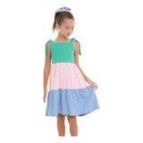 Vestido Infantil Juvenil Malha Lese 3 Marias Colorido
