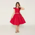 Vestido Infantil Juvenil Manga Cores Variadas Azul Royal Marinho Rosa Pink Vermelho Branco Coral Pedraria Elegante
