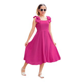 Vestido Infantil Juvenil Menina Midi Longo Festa Premium