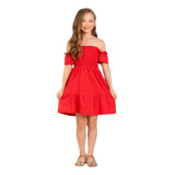Vestido Infantil Juvenil Menina Vermelho Natal