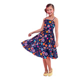 Vestido Infantil Juvenil Midi