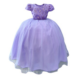 Vestido Infantil Lilas Princesas