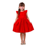 Vestido Infantil Liso Festa
