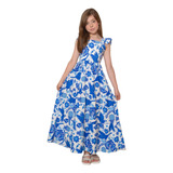 Vestido Infantil Longo Menina Rodado Festa Moda Luxo