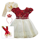 Vestido Infantil Luxo Festa Marsala Casamento