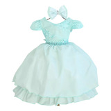 Vestido Infantil Luxo Princesa Formatura Jasmine Ariel Tiara