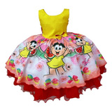 Vestido Infantil Magali Amarelo Festa