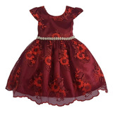 Vestido Infantil Marsala E