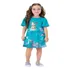 Vestido Infantil Meia Malha Sereia Toque De Delicadeza