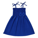 Vestido Infantil Menina Azul Royal Alcinha