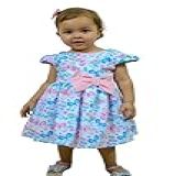 Vestido Infantil Menina Confortável Zíper Atrás Forrado Aniversário Casamento Evangélico Bebê Festas Batizado Ano Novo BR Idade 6 Anos 7 Anos Florido 
