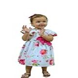 Vestido Infantil Menina Confortável Zíper Atrás Forrado Aniversário Casamento Evangélico Bebê Festas Batizado Criança BR Idade 6 Anos 7 Anos Sofia Florido Rosa 