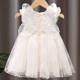 Vestido Infantil Menina Fes Casamento Tule Florido Borboleta