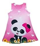 Vestido Infantil Menina Festa Aniversário Bebe Panda Rosa