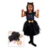 Vestido Infantil Menina Gatinha Fantasia Halloween Carnaval