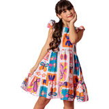 Vestido Infantil Menina Manga