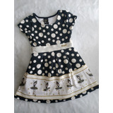 Vestido Infantil Menina Poa