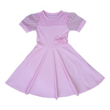Vestido Infantil Menina Rodado Gode Evangélico Com Lacinho