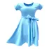 Vestido Infantil Menina Rodado Manga Curta Cinto