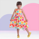 Vestido Infantil Menina Rodado Moda Verão Para Festa