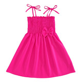 Vestido Infantil Menina Rosa Neon Alcinha