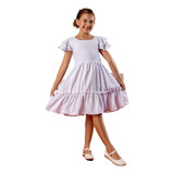 Vestido Infantil Menina Verão Crepe Fresquinho