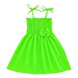 Vestido Infantil Menina Verde Neon Alcinha