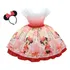 Vestido Infantil Minnie Rosa Aniversário+ Tiara De Orelhinha