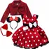 Vestido Infantil Minnie Vermelha E Bolero E 2 Tiara Promoção