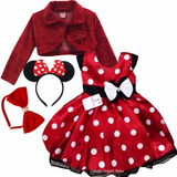 Vestido Infantil Minnie Vermelha