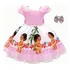 Vestido Infantil Moana Baby Rosa + Tiara Brinde
