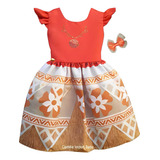 Vestido Infantil Moana Festa