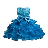 Vestido Infantil Para Aniversário De Meninas Longo Elegante Sem Mangas Malha Vestido De Princesa Florista Casamento Azul Celeste 18 A 24 Meses 