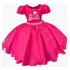 Vestido Infantil Pink Rosa Barbie + Laço