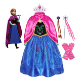 Vestido Infantil Princesa Ana Fantasia Frozen