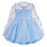 Vestido Infantil Princesa Frozen Com Capa