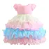 Vestido Infantil Rosa Festa Luxo Tema Circo Unicórnio Oferta