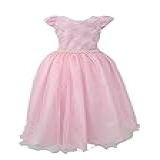 Vestido Infantil Rosa Glitter Festa Casamento De Luxo Rodado Tamanho 12