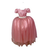 Vestido Infantil Rose Realeza Longo Formatura Festa Luxo
