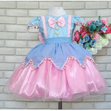 Vestido Infantil Tema Circo Rosa Festa Aniversário Menina
