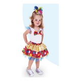 Vestido Infantil Temático Circo Palhacinha Luxo