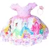 Vestido Infantil Temático Luxo Princesas + Cora Brinde