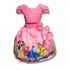 Vestido Infantil Temático Princesas Disney Festa Luxo+brinde