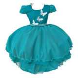 Vestido Infantil Verde Tiffany
