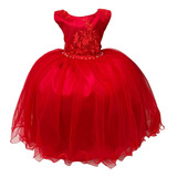 Vestido Infantil Vermelho Damas