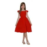 Vestido Infantil Vermelho De
